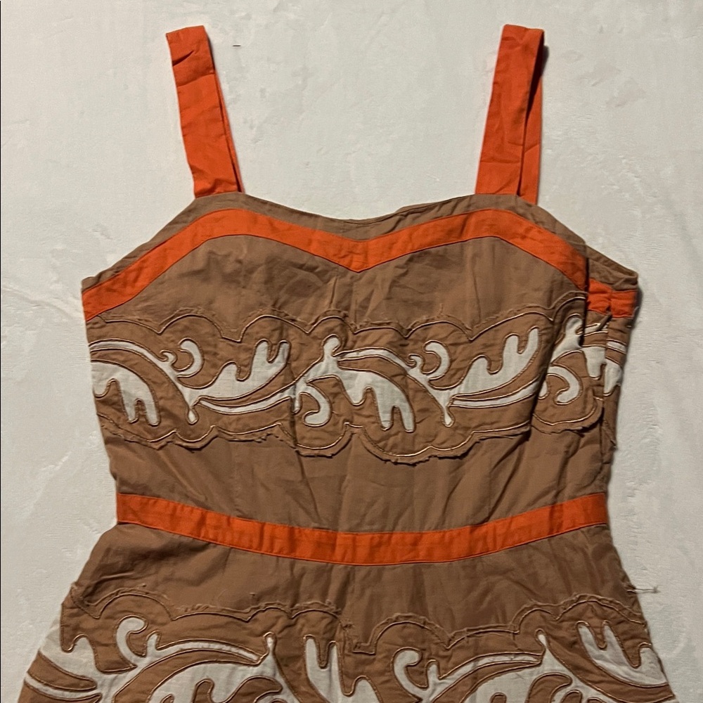 Anna Molinari vintage appliqué summer dress Coachella stagecoach - Picture 3 of 8